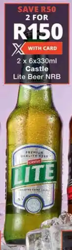 Checkers Castle Lite Beer NRB offer