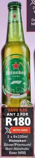 Checkers Heineken Silver/ Premium/ Non-Alcoholic Beer NRB offer