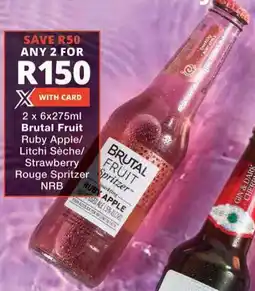Checkers Brutal Fruit Ruby Apple/ Litchi Sèche/ Strawberry Rouge Spritzer NRB offer