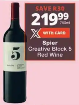Checkers Spier Creative Block 5 Red Wine offer