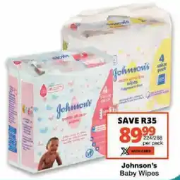 Checkers Johnson's Baby Wipes offer
