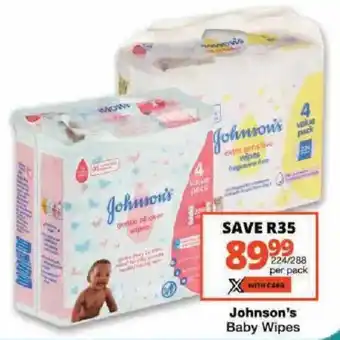 Checkers Johnson's Baby Wipes offer