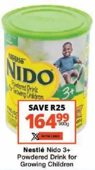 Checkers Nestlé Nido 3+ Powdered Drink for Growing Children offer
