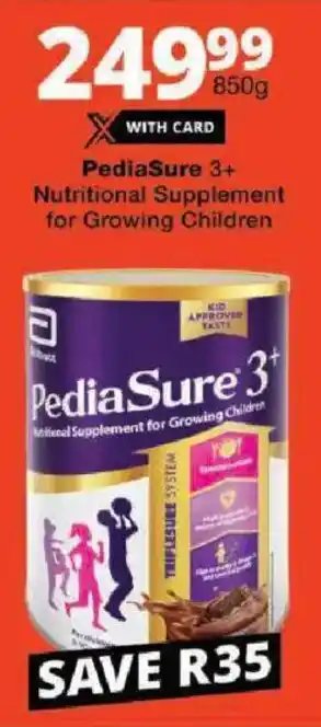 Checkers PediaSure 3+ Nutritional Supplement for Growing Children offer
