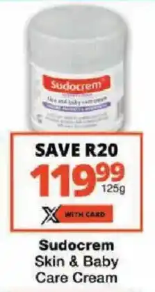 Checkers Sudocrem Skin & Baby Care Cream offer