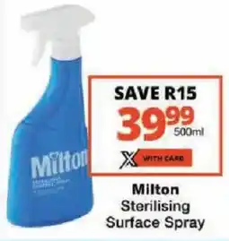 Checkers Milton Sterilising Surface Spray offer