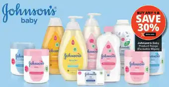 Checkers Johnson's Baby Product Range offer