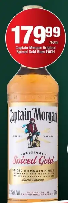 OK Liquor Captain Morgan Original Spiced Gold Rum offer