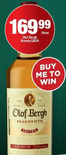 OK Liquor Olof Bergh Brandy offer