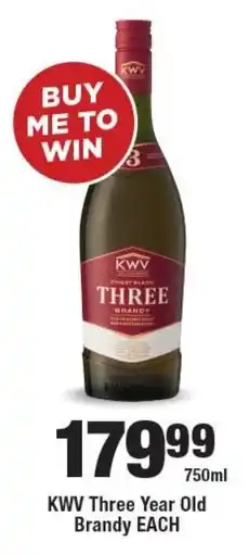 OK Liquor KWV Three Year Old Brandy offer