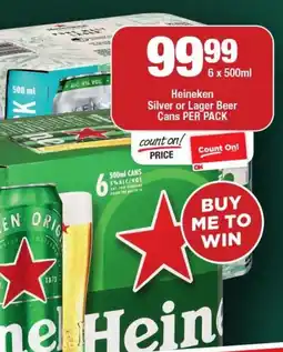 OK Liquor Heineken Silver or Lager Beer Cans offer