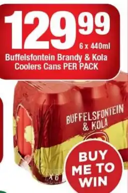 OK Liquor Buffelsfontein Brandy & Kola Coolers Cans offer