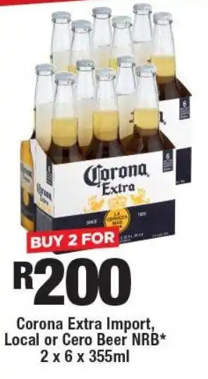 OK Liquor Corona Extra Import, Local or Cero Beer NRB offer