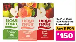 Game Liquifruit 100% Fruit Juice Blend 2 L Assorted offer