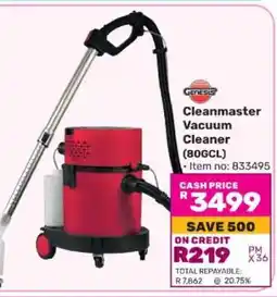 Game Cleanmaster Vacuum Cleaner (80GCL) offer
