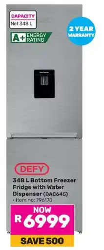 Game 348 L Bottom Freezer Fridge with Water Dispenser (DAC645) offer