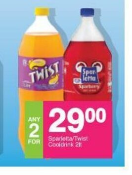 Save Sparletta / Twist Cooldrink 2lt offer