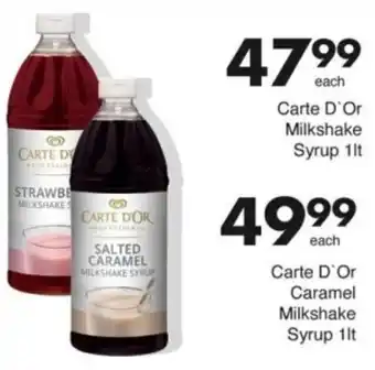 Save Hyper Carte D'Or Milkshake Syrup offer