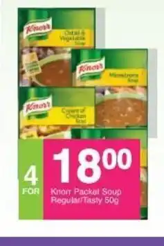 Save Knorrox Packet Soup Regular / Tasty 50g offer