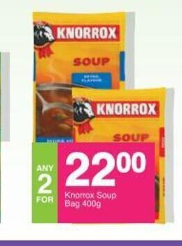 Save Knorrox Soup Bag 400g offer