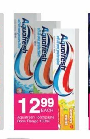 Save Aquafresh Toothpaste Base Range 100ml offer