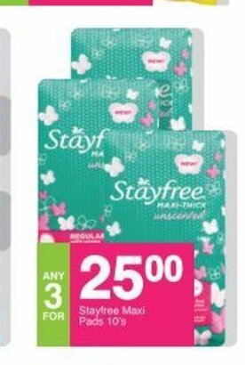 Save Stayfree Maxi Pads 10's offer