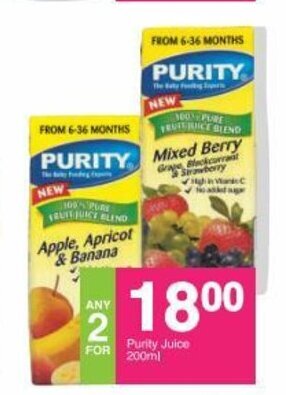 Save Purity Juice 200ml offer