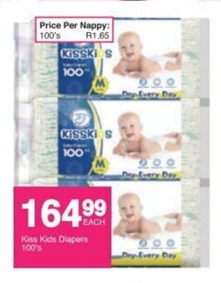 Save Kiss Kids Diapers 100's offer