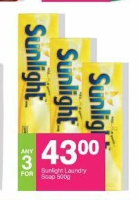 Save Sunlight Laundry Soap 500g offer