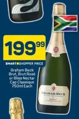 Pick n Pay Liquor Graham Beck Brut, Brut Rosé or Bliss Nectar Cap Classique offer