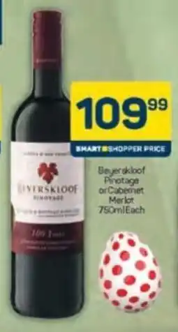 Pick n Pay Liquor Beyerskloof Pinotage or Cabernet Merlot offer
