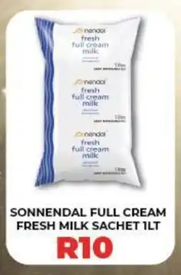 1UP Sonnendal full cream fresh milk sachet offer