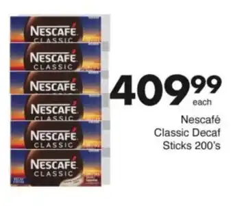 Save Hyper Nescafé Classic Decaf Sticks offer