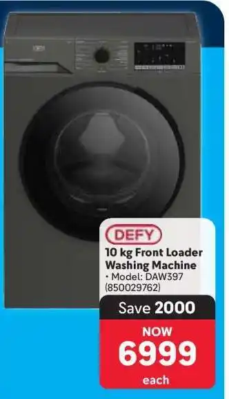 Makro DEFY 10 kg Front Loader Washing Machine offer