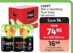 Makro CAPPY Still or Sparkling Fruit Juice offer
