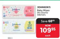 Makro Johnson's Baby Wipes offer