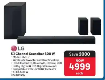 Makro LG 5.1 Channel Soundbar 600 W offer