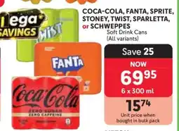 Makro COCA-COLA, FANTA, SPRITE, STONEY, TWIST, SPARLETTA, SCHWEPPES offer