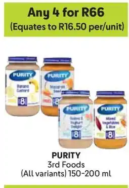 Makro PURITY 3rd Foods offer