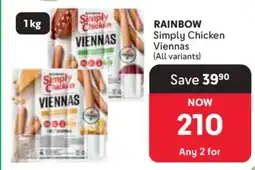 Makro Rainbow Simply Chicken Viennas offer