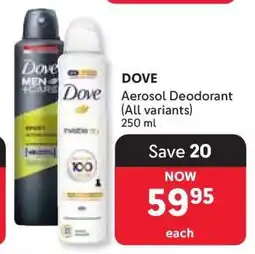 Makro Dove Aerosol Deodorant offer