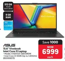 Makro ASUS 15.6” VivoBook Intel Core i3 Laptop offer
