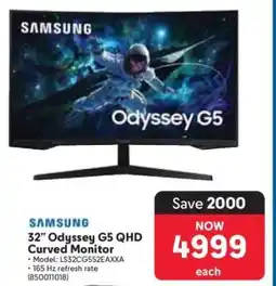 Makro Samsung 32” Odyssey G5 QHD Curved Monitor offer