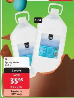 Makro m Spring Water 2 x 5 L offer