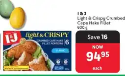 Makro I & J Light & Crispy Crumbed Cape Hake Fillet offer