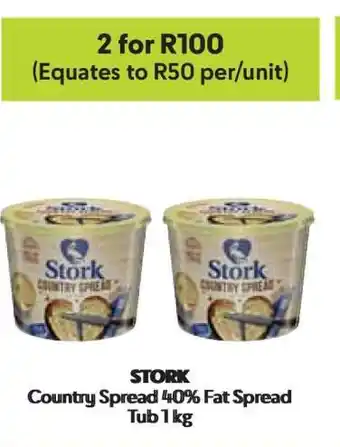 Makro Stork Country Spread 40% Fat Spread Tub 1 kg offer