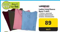 Makro Ladies Long Sleeve Basic T-shirt offer