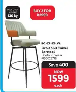 Makro KOGA Orbit 360 Swivel Barstool offer