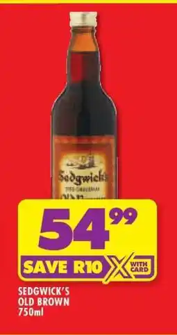 Shoprite Sedgwick's Old Brown 750ml offer