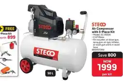 Makro STECO Air Compressor with 5-piece Kit offer